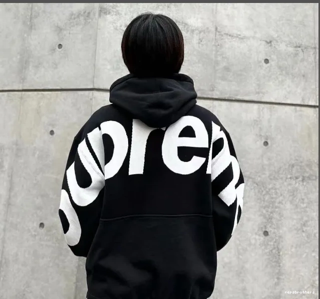Black M XL LOGO JACQUARD Back L Big BIG Grey SWEATSHIRT Sweatshirt S LOGO HOODED Hoodie 0612